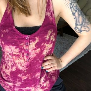 🦋 Free People Textured Tie Dye Tank • Small